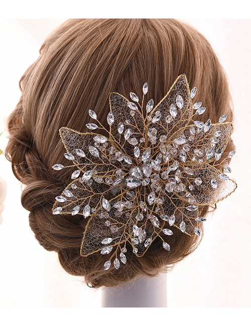 Clip De Pelo De Flor De Diamantes De Imitación De Aleación