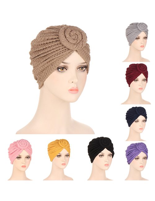 Fashion Purple Polyester Pleated Toe Cap