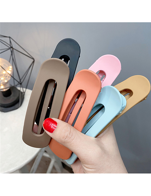 Fashion Hollow Black Resin Hollow Hair Clip