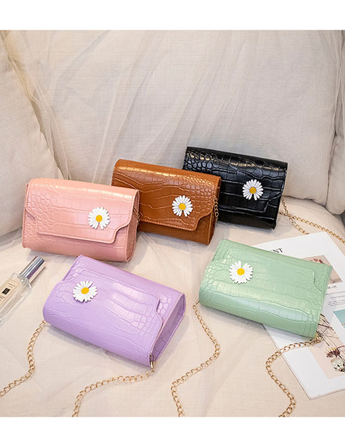 Bolso Bandolera Con Solapa De Margarita Y Diseño De Cabeza De Pu