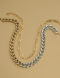 Fashion Gold Color Alloy Chain Double Necklace