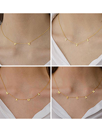 Collar Con Colgante De Letra De Acero Inoxidable 316l(Los modelos personalizados se enviarán entre 10 a 15 días)