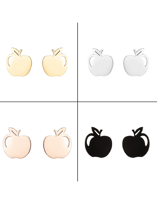 Aretes De Acero Inoxidable Con Forma De Manzana