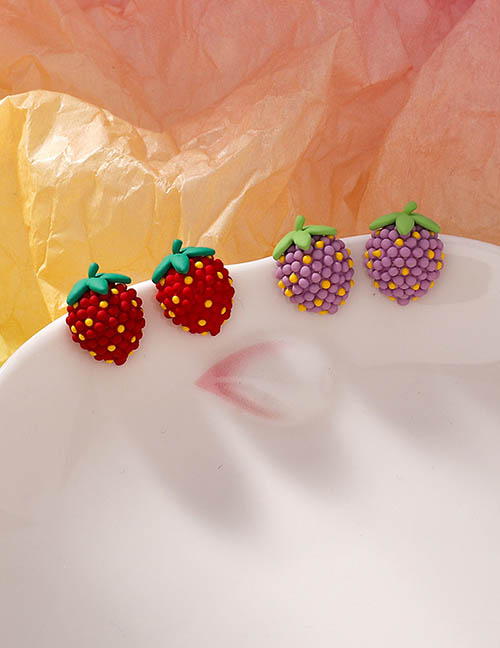 Aretes Geométricos De Fresa De Cobre Puro