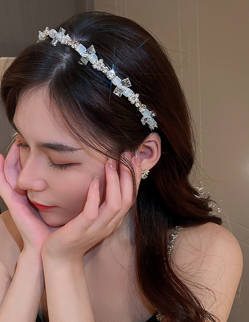 Diadema De Metal Con Borde Fino Y Forma De Estrella De Cinco Puntas Hueca