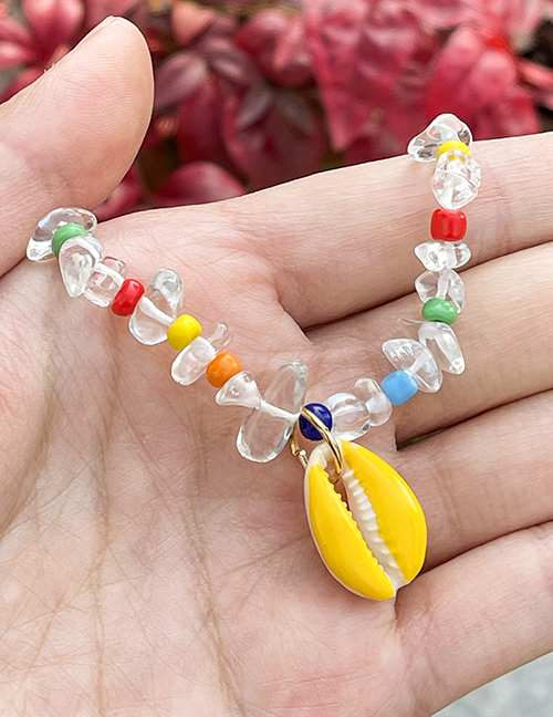 Collar De Perlas De Concha Con Cuentas Dobles