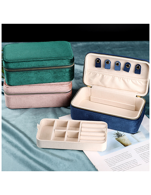 Fashion Pink Double Velvet Rectangular Storage Box