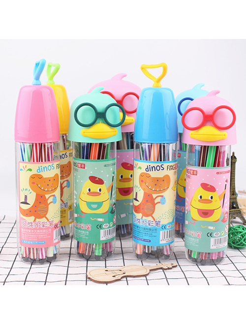 Fashion 12 (opp Bag) Kids Doodle Cartoon Watercolor Pen Set