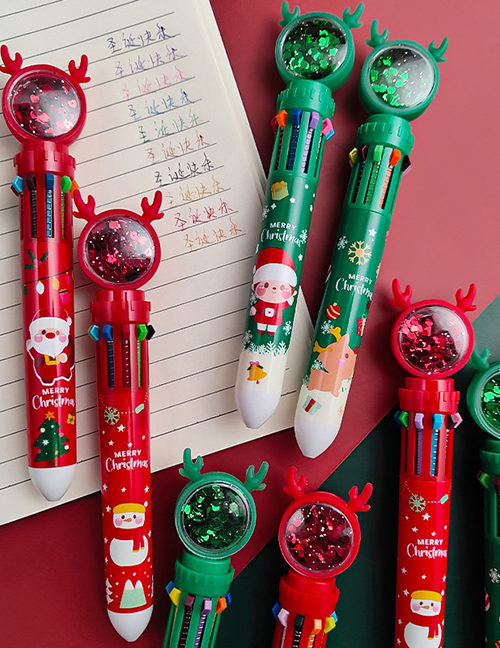 Fashion Christmas Boy Plastic Christmas Print Press Ballpoint Pen