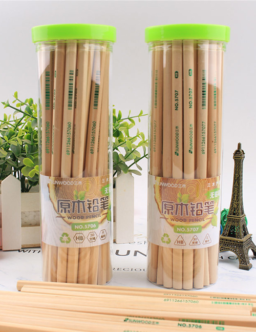 Fashion 6 Angle Rod 30 Canisters Of Log Pencils