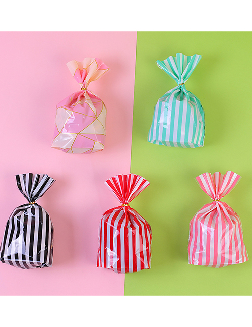 Fashion Black Vertical Strips [about 50 Pieces] Without Wire Plastic Printing Packaging Bag