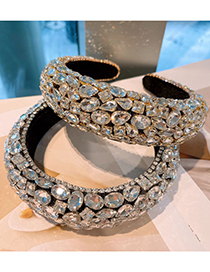 Diadema De Circonita De Diamantes De Imitación De Esponja Gruesa