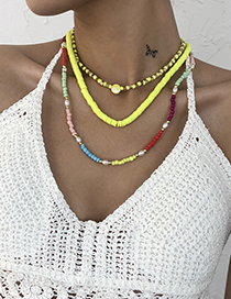 Collar De Perlas De Imitación De Aleación De Cuentas De Arroz
