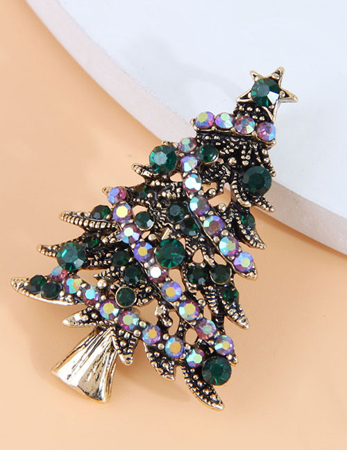 Diamantes De Metal Broche De Árbol De Navidad