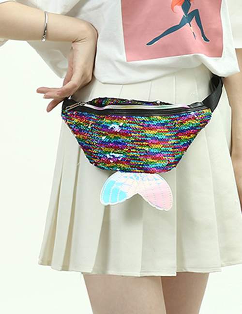 Bolsa Crossbody Con Cola De Pez Y Lentejuelas