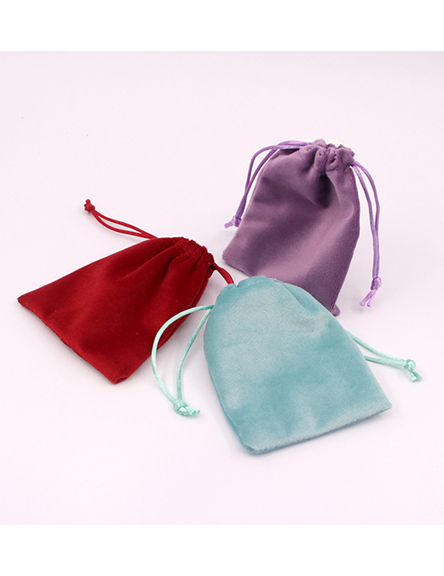 Fashion Black Velvet 7*9cm 50 Pcs. Velvet Drawstring Organizer Drawstring Pocket