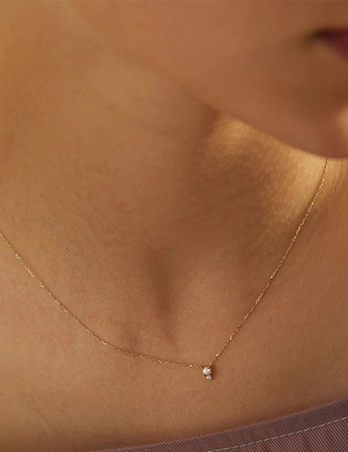 Fashion Geometric Metal Necklace With Diamonds Geometric Metal Necklace With Diamonds