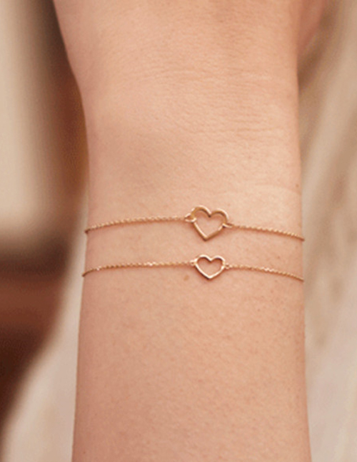 Fashion Gold - Style 1 Metal Cutout Heart Bracelet