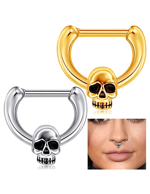 Fashion Gold Titanium Steel Geometric Skull Possibilities