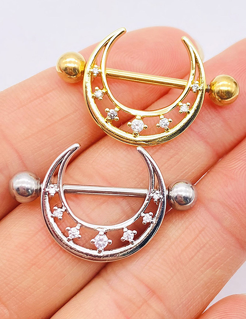 Anillo De Leche De Luna Con Incrustación De Acero De Titanio