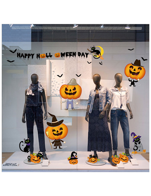 Fashion Photo Color Halloween Pumpkin Wall Sticker