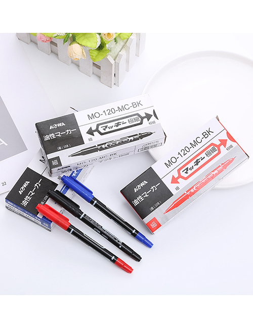 Fashion 120 Oily Black One Plastic Oil-based Double-ended Marker