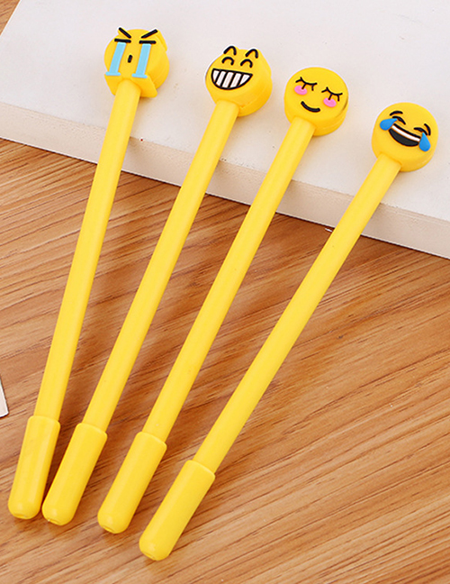Fashion Cry And Laugh Silicone Cartoon Smiley Face Gel Pen
