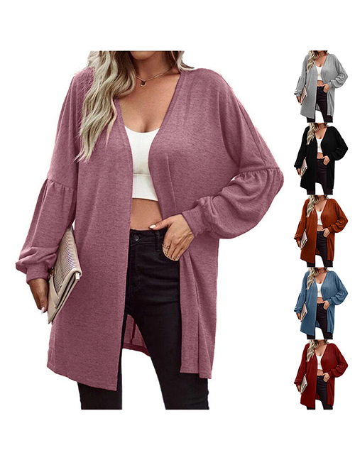 Chaqueta Tipo Cárdigan De Punto De Color Liso