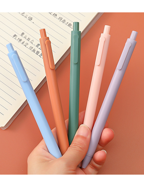 Fashion Purple Plastic Solid Color Pressing Gel Pen