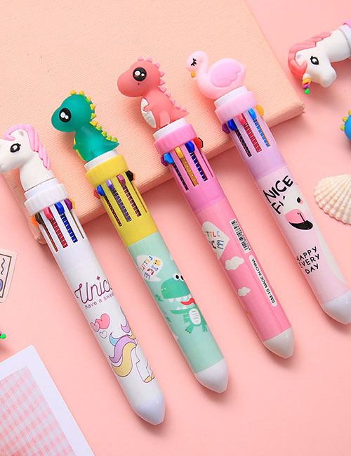 Fashion Pink Bird Blue Pole 10-color Hand Account Cartoon Ballpoint Pen