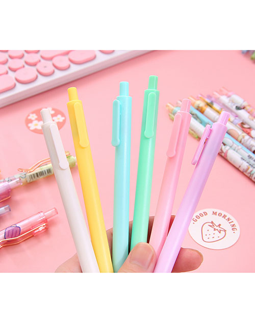 Fashion Picnic Girl (single Press Pen + 2 Refills) Cartoon Push Gel Pen Blind Box