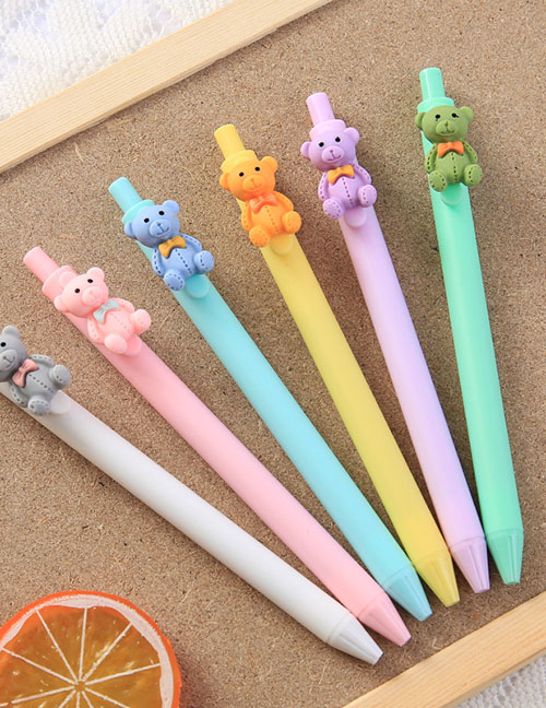 Fashion Orange Bear Bear Press Gel Pen