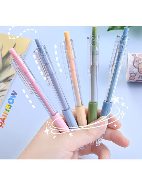 Fashion Fresh Gray Solid Color Press Gel Pen