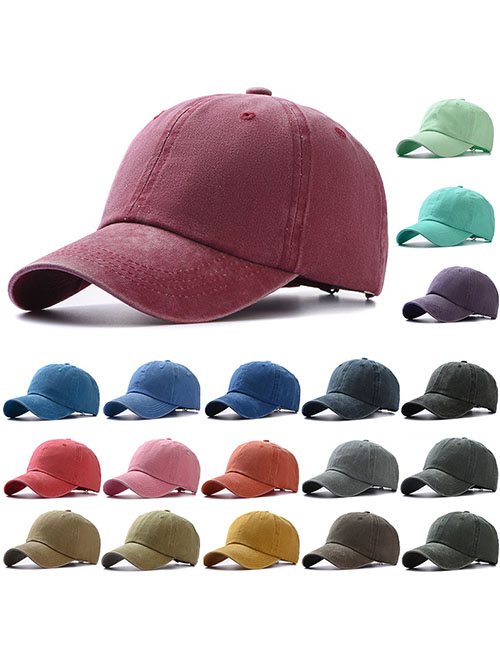 Fashion Light Yellow Washed Cotton Baseball Cap