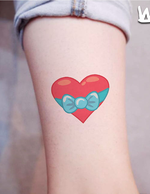 Tatuaje De Amor De Espectáculo De Amor De Dibujos Animados Pegatina