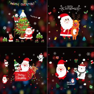 Etiqueta Electrostática De Vidrio De Ventana Impresa Navidad De Pvc