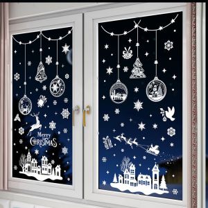 Pegatinas Electrostáticas Geométricas De Pvc Para Ventanas Navideñas.