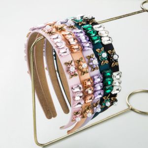 Fashion Champagne Geometric Diamond-encrusted Hairband