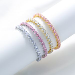 Fashion Vl363 Golden Pink Diamond Love Necklace Gold-plated Copper And Diamond Love Necklace