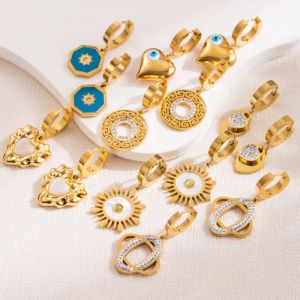 Pendientes De Amor De Acero Titanio