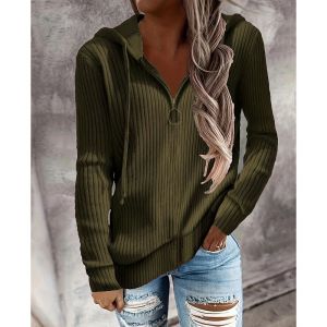 Sudadera Con Capucha De Manga Larga Con Cremallera De Poliéster