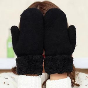 Guantes Todo Incluido De Felpa Con Costuras Tejidas De Lana