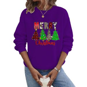 Sudadera De Poliéster Estampada Con Cuello Redondo Y Manga Larga