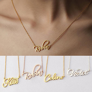 Collar De Letras Diy De Acero Inoxidable (se Puede Personalizar)