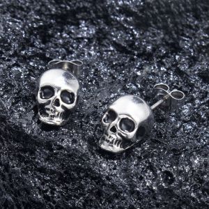 Fashion Silver Alloy Skull Earrings