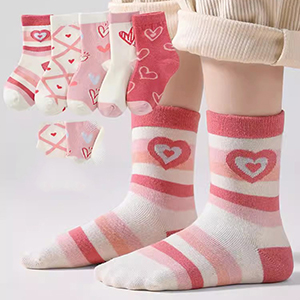 Conjunto De Calcetines Media Caña Infantil De Algodón Estampado