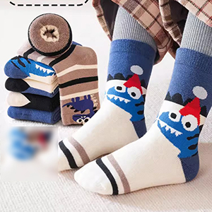 Conjunto De Calcetines Media Caña Infantil De Algodón Estampado