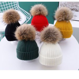 Gorro Infantil De Punto De Ovillos De Mezcla De Lana