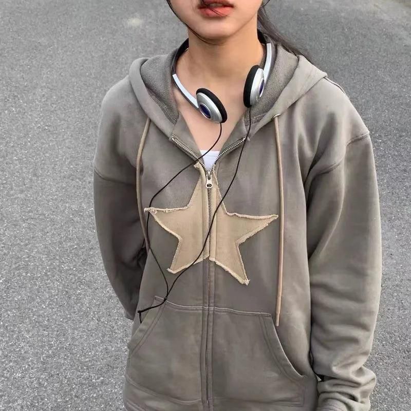 Sudadera Con Capucha De Chenilla Y Terciopelo Con Estrellas En Contraste