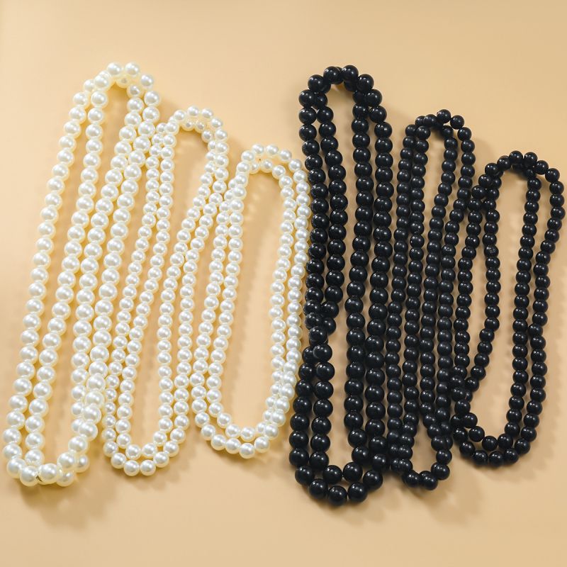 Conjunto De Cuatro Collares De Cuentas De Perlas Multicapa